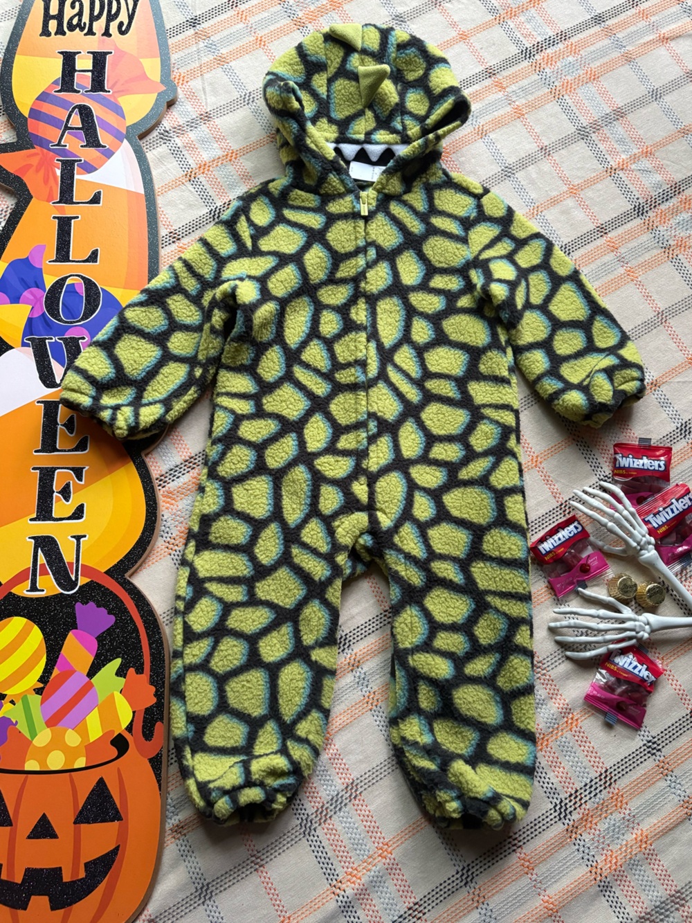 NWT Unisex Hooded Dinosaur One-Piece Costume for Toddler